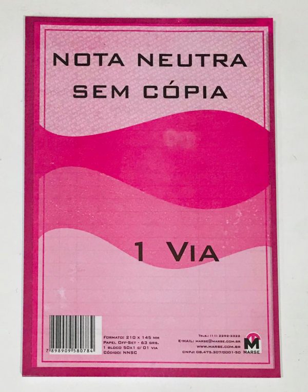 Nota Neutra sem Cópia 1 via - Marse