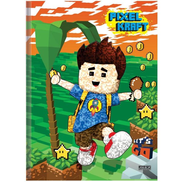 CADERNO BROCHURA CD 96FLS 1/4 PIXEL KRAFT - SÃO DOMINGOS