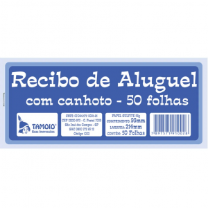 RECIBO DE ALUGUEL COM CANHOTO 50 FLS. - TAMOIO