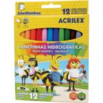 Caneta Hidrografica 12 Cores Acrilex