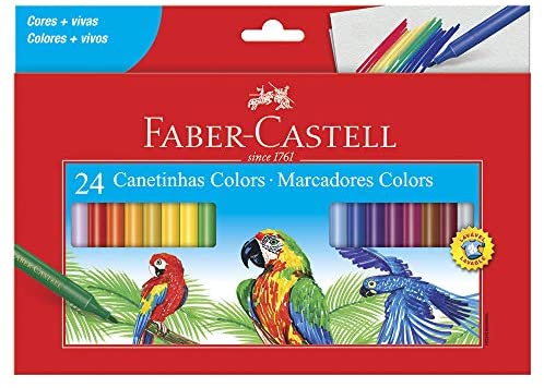 Canetinha Hidrográfica 24 Cores Faber-Castell