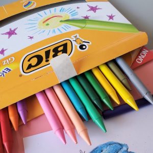 Giz De Cera Bic Evolution Colorir 24 Cores