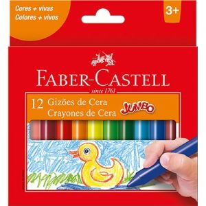 Giz de cera 12 cores gizão - Faber Castell