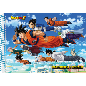 CADERNO DE CARTOGRAFIA E DESENHO ESPIRAL CD 60FLS 20X27,5CM DRAGONBALL - SÃO DOMINGOS