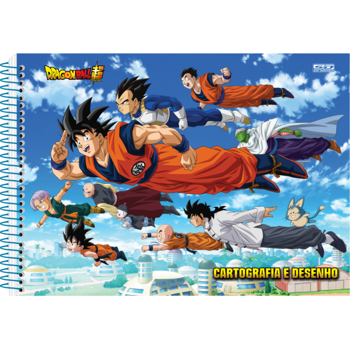 Caderno De Cartografia/desenho Espiral Cd Dragon Ball Super