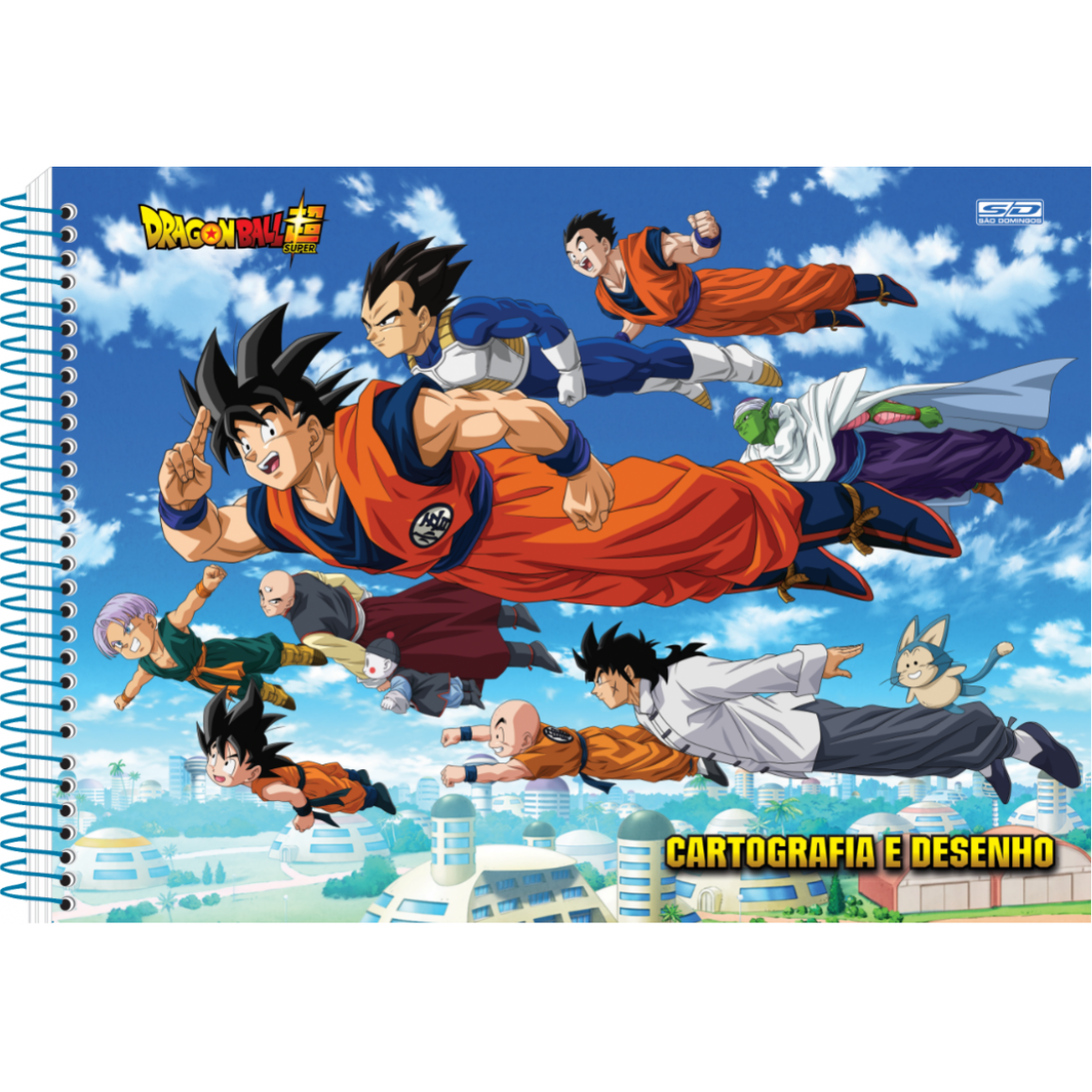 Caderno Cartografia Desenho Espiral São Domingos Dragon Ball Z Com