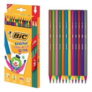 Lápis de Cor Bic Com 12 Cores Circus +2 Lápis