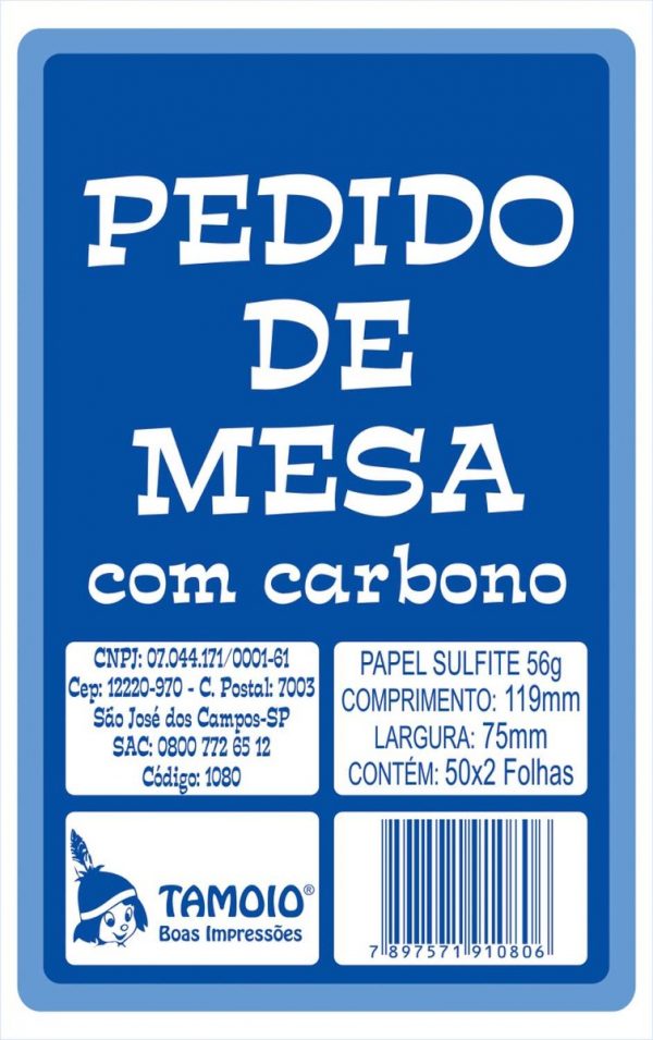 PEDIDO DE MESA COM CARBONO - TAMOIO