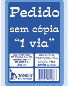 PEDIDO PEQUENO (1, 2 OU 3 VIAS) - TAMOIO