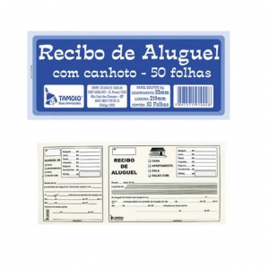 RECIBO DE ALUGUEL COM CANHOTO 50 FLS. - TAMOIO