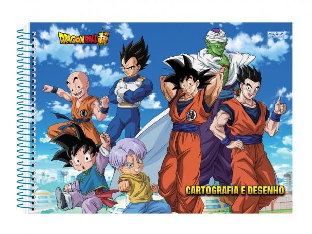 Caderno de cartografia e desenho dragon ball super roxo sao domingos