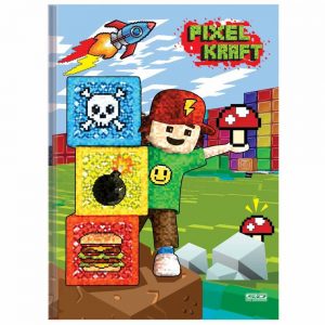 CADERNO BROCHURA CD 96FLS 1/4 PIXEL KRAFT - SÃO DOMINGOS