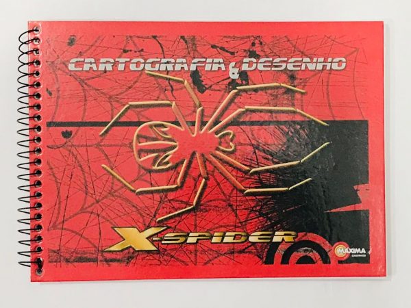 CADERNO DE CARTOGRAFIA E DESENHO ESPIRAL CD 96FLS 20X27,5CM X SPIDER - MÁXIMA