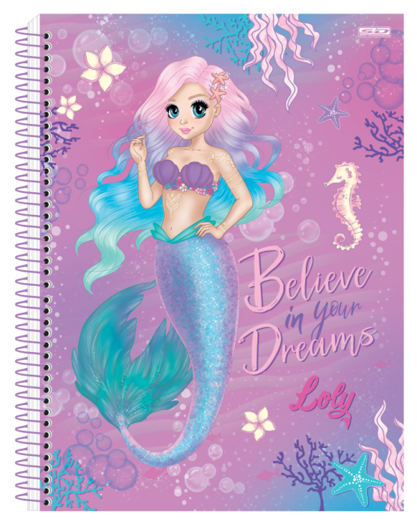 CADERNO UNIVERSITÁRIO 10M CD 200FLS LOLY - SÃO DOMINGOS