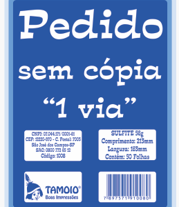 PEDIDO MÉDIO (1, 2 OU 3 VIAS) - TAMOIO