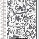 CADERNO DE MÚSICA CAPA FLEXÍVEL ESPIRAL 40 FLS 200x275 - JANDAIA