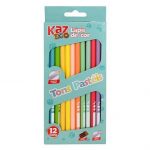 LAPIS DE COR 12 CORES TONS PASTÉIS - KAZOO