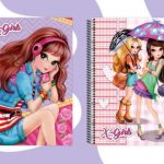 Caderno universitário 200 folhas X-girls